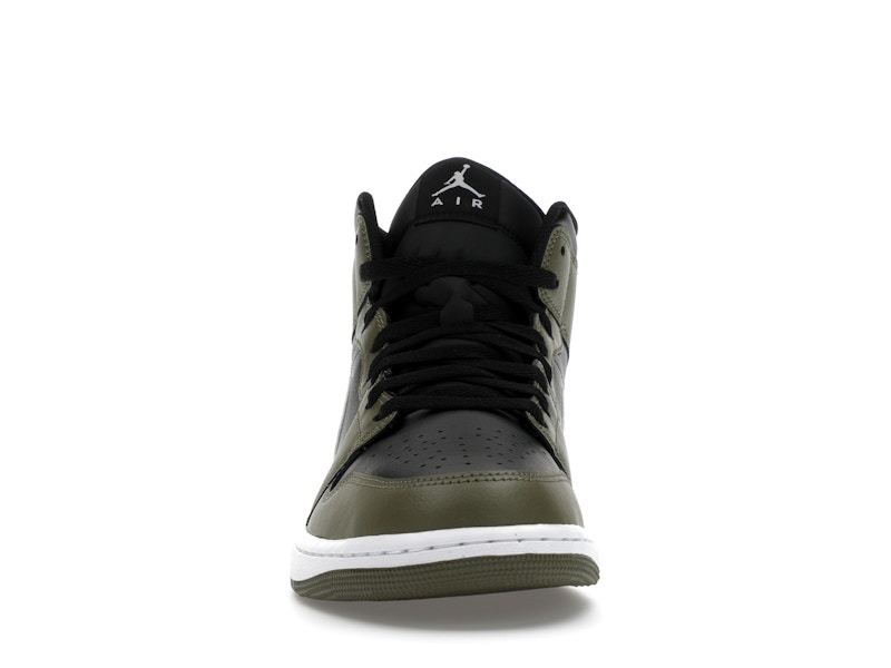 Jordan 1 Mid Black White Olive - image 10