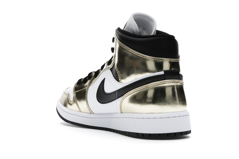 Jordan 1 Mid Metallic Gold Black White - image 25