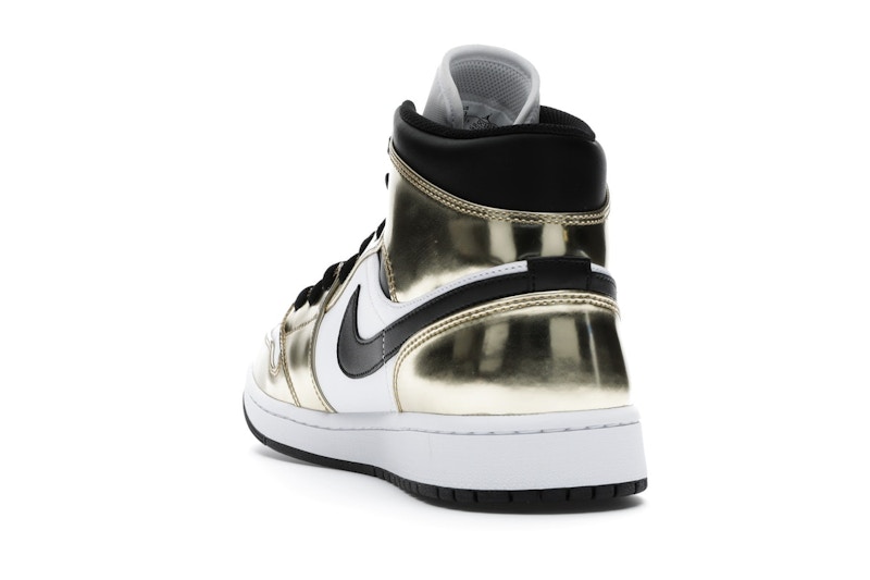 Jordan 1 Mid Metallic Gold Black White - image 26