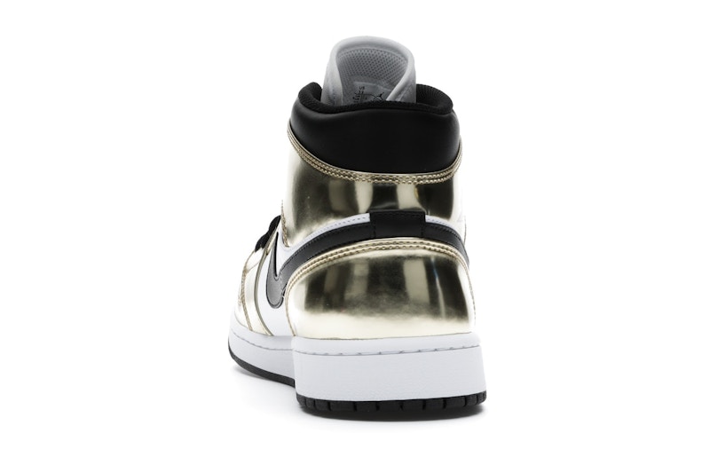 Jordan 1 Mid Metallic Gold Black White - image 27