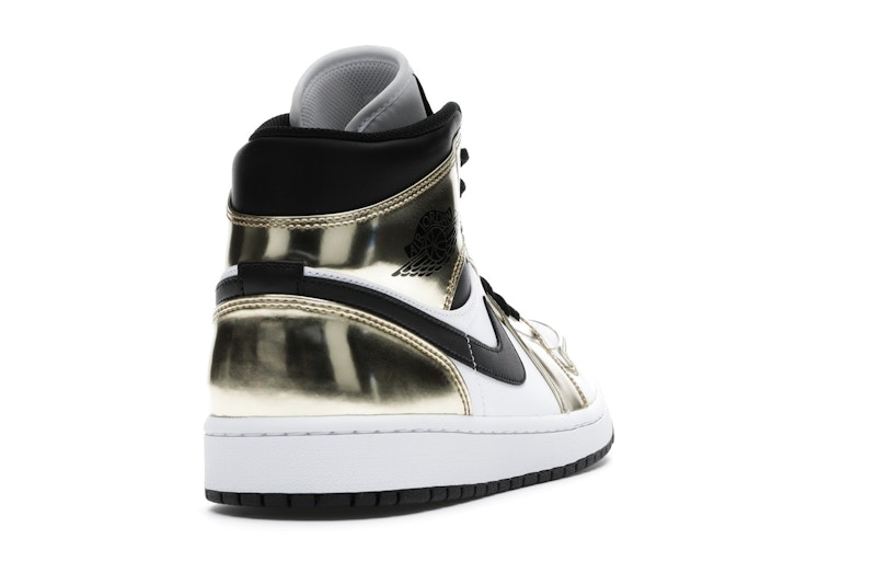 Jordan 1 Mid Metallic Gold Black White - image 30