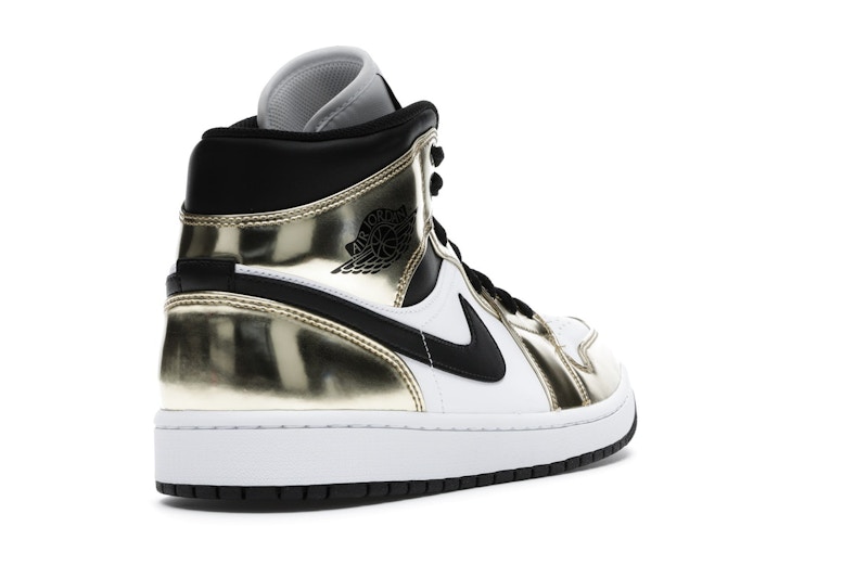 Jordan 1 Mid Metallic Gold Black White - image 31