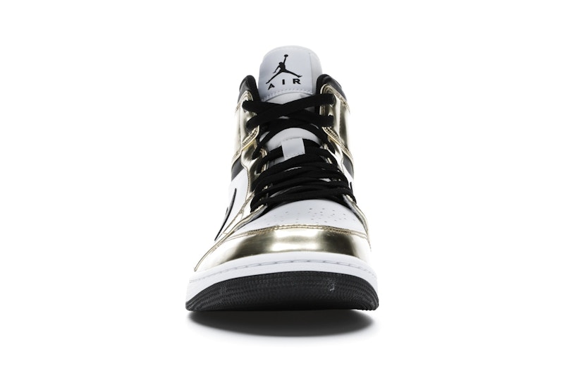 Jordan 1 Mid Metallic Gold Black White - image 10