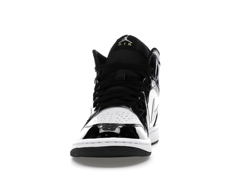 Jordan 1 Mid SE Patent Black White Metallic Silver Metallic Gold - image 11