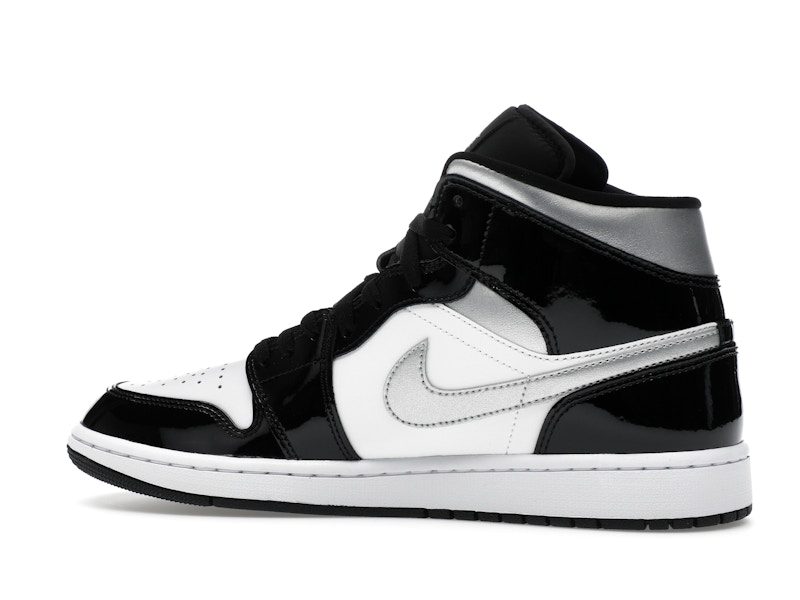 Jordan 1 Mid SE Patent Black White Metallic Silver Metallic Gold - image 21