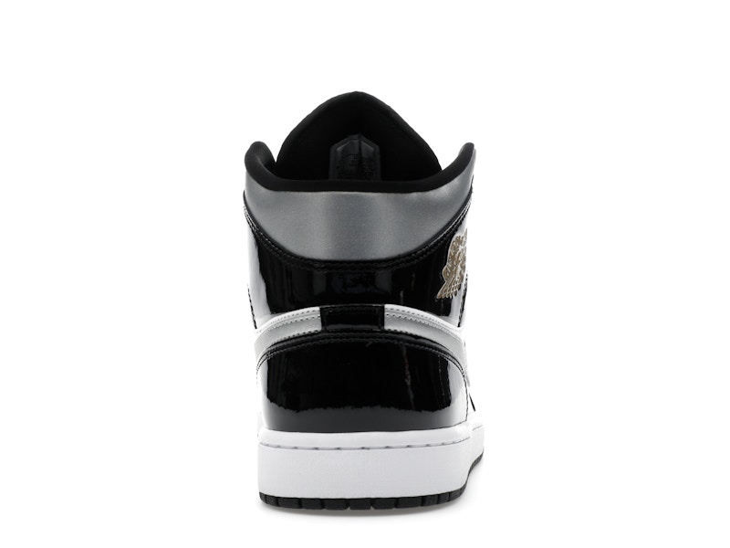 Jordan 1 Mid SE Patent Black White Metallic Silver Metallic Gold - image 28