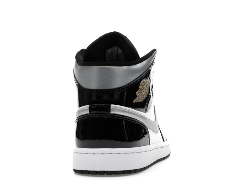 Jordan 1 Mid SE Patent Black White Metallic Silver Metallic Gold - image 29