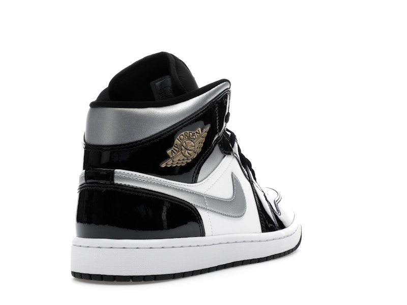 Jordan 1 Mid SE Patent Black White Metallic Silver Metallic Gold - image 31