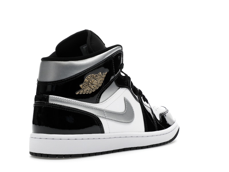Jordan 1 Mid SE Patent Black White Metallic Silver Metallic Gold - image 32