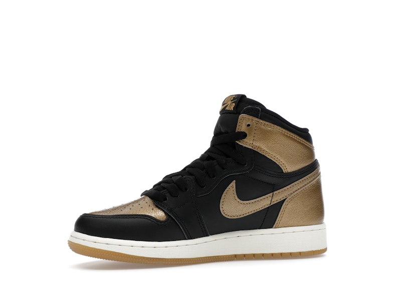 Jordan 1 Retro High OG Black Metallic Gold (GS) - image 17