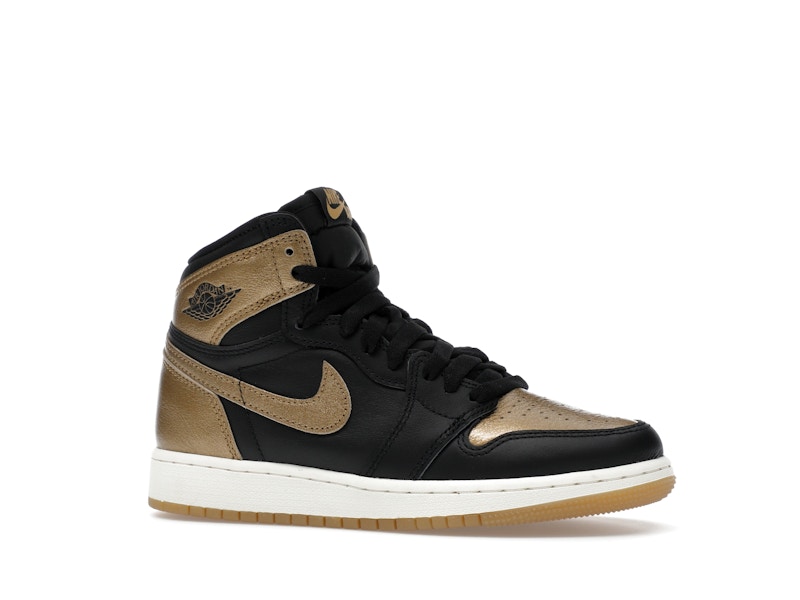 Jordan 1 Retro High OG Black Metallic Gold (GS) - image 3