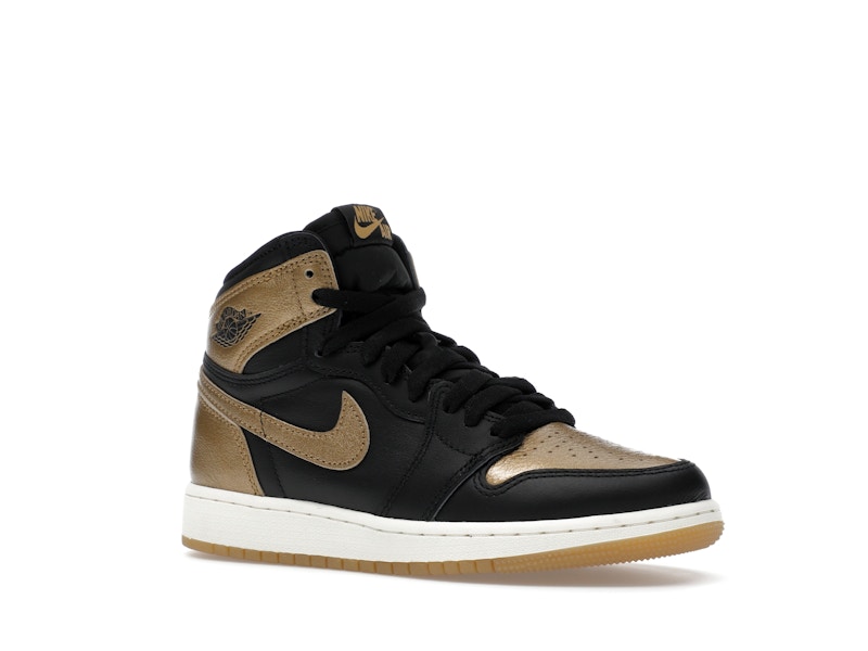 Jordan 1 Retro High OG Black Metallic Gold (GS) - image 4
