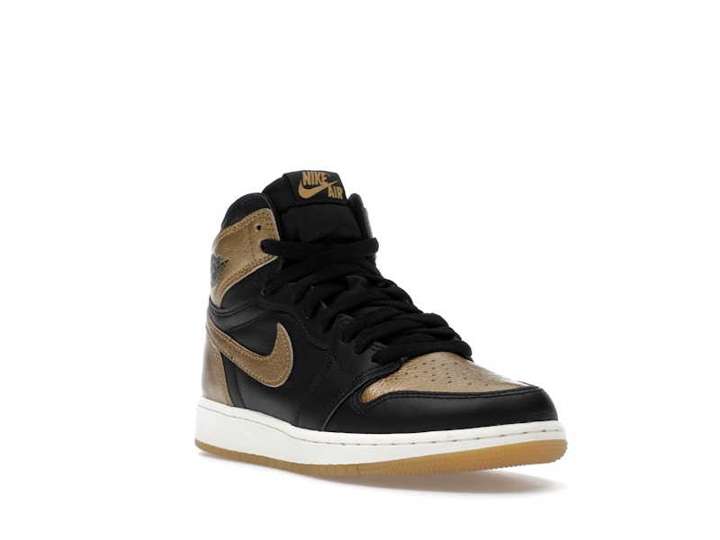 Jordan 1 Retro High OG Black Metallic Gold (GS) - image 6