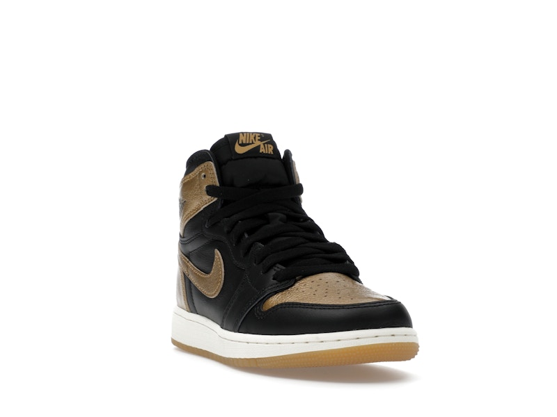 Jordan 1 Retro High OG Black Metallic Gold (GS) - image 7