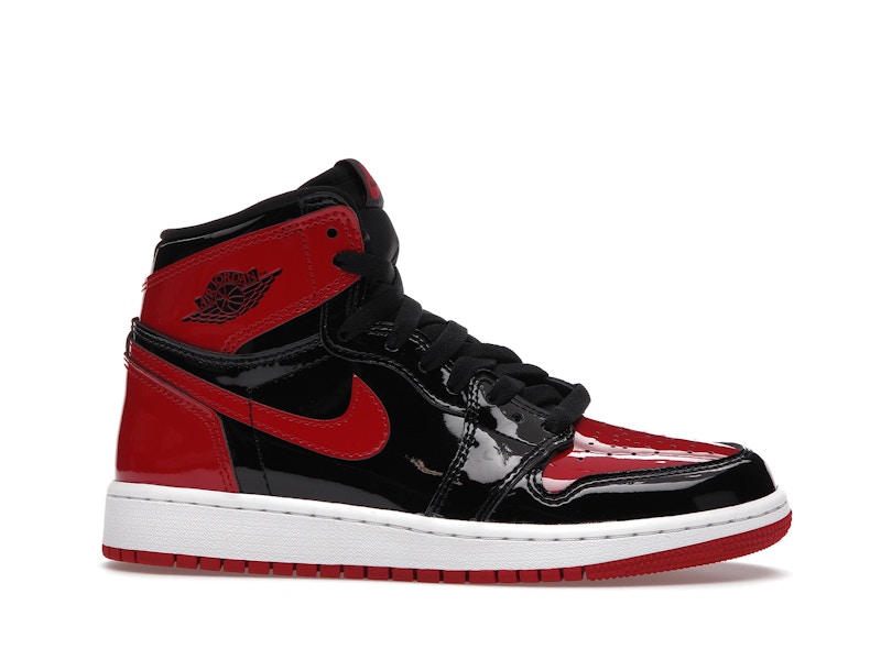 Jordan 1 Retro High OG Patent Bred (GS) - image 2