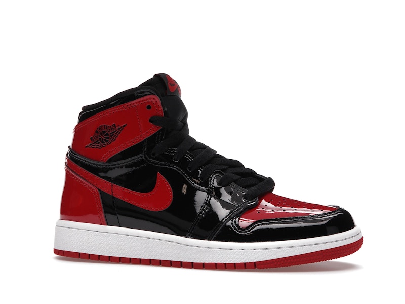Jordan 1 Retro High OG Patent Bred (GS) - image 3