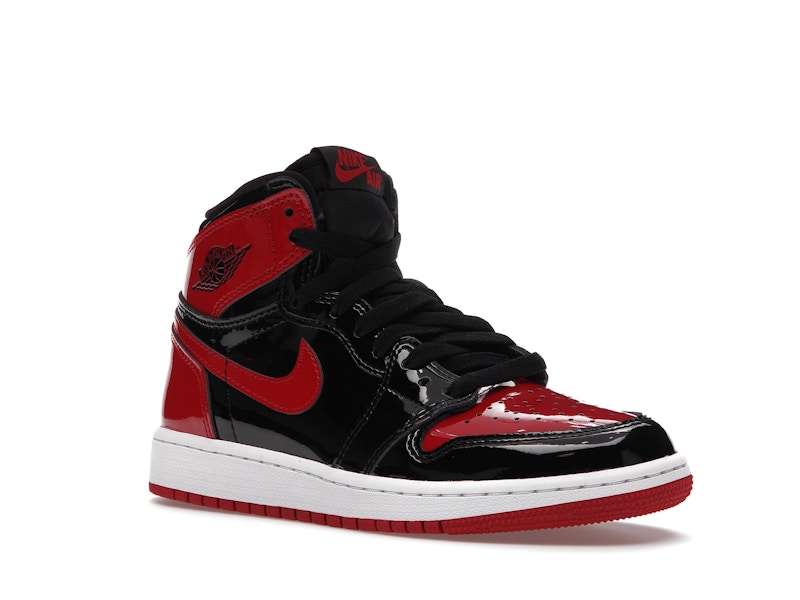 Jordan 1 Retro High OG Patent Bred (GS) - image 5