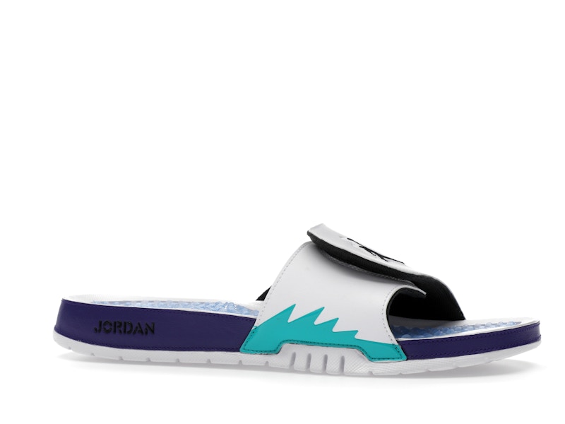 Jordan Hydro 5 Retro Slide White New Emerald Grape Ice Black - image 3
