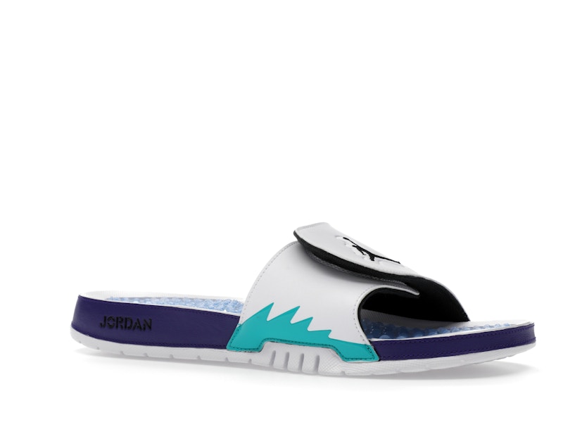 Jordan Hydro 5 Retro Slide White New Emerald Grape Ice Black - image 4