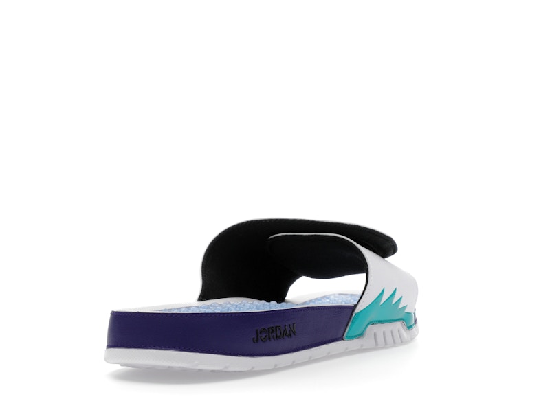 Jordan Hydro 5 Retro Slide White New Emerald Grape Ice Black - image 31