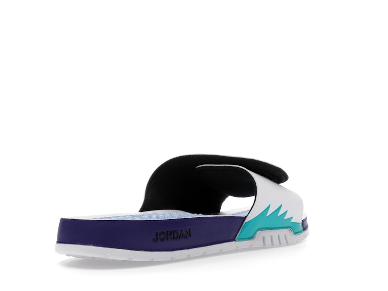 Jordan Hydro 5 Retro Slide White New Emerald Grape Ice Black - image 32