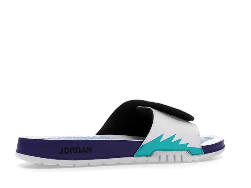 Jordan Hydro 5 Retro Slide White New Emerald Grape Ice Black - image 35