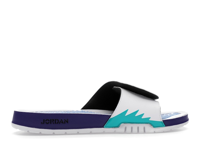 Jordan Hydro 5 Retro Slide White New Emerald Grape Ice Black - image 36