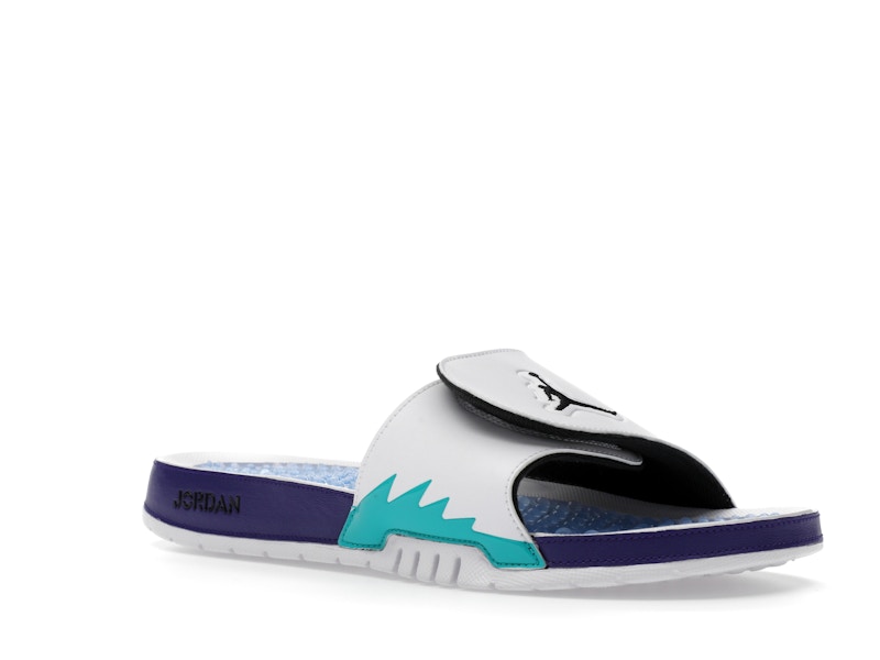 Jordan Hydro 5 Retro Slide White New Emerald Grape Ice Black - image 5