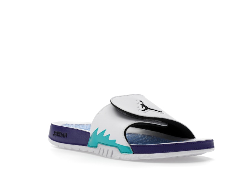 Jordan Hydro 5 Retro Slide White New Emerald Grape Ice Black - image 6