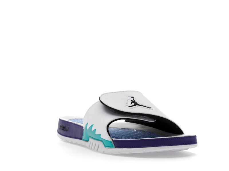 Jordan Hydro 5 Retro Slide White New Emerald Grape Ice Black - image 7