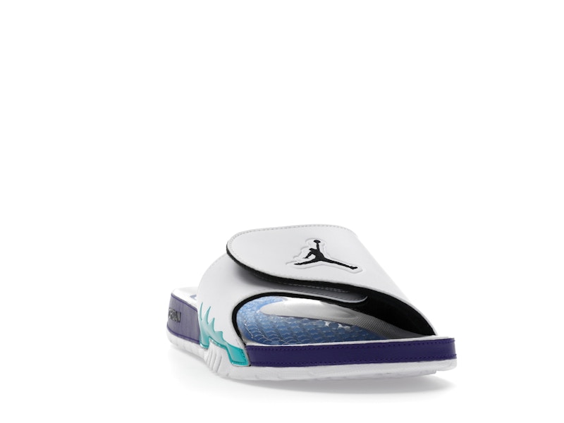Jordan Hydro 5 Retro Slide White New Emerald Grape Ice Black - image 8