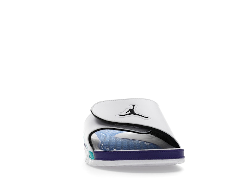 Jordan Hydro 5 Retro Slide White New Emerald Grape Ice Black - image 9
