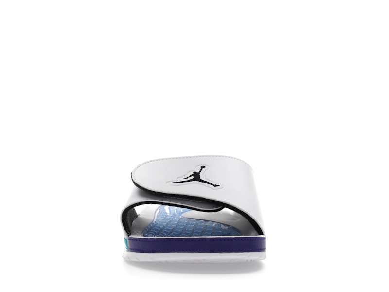 Jordan Hydro 5 Retro Slide White New Emerald Grape Ice Black - image 10