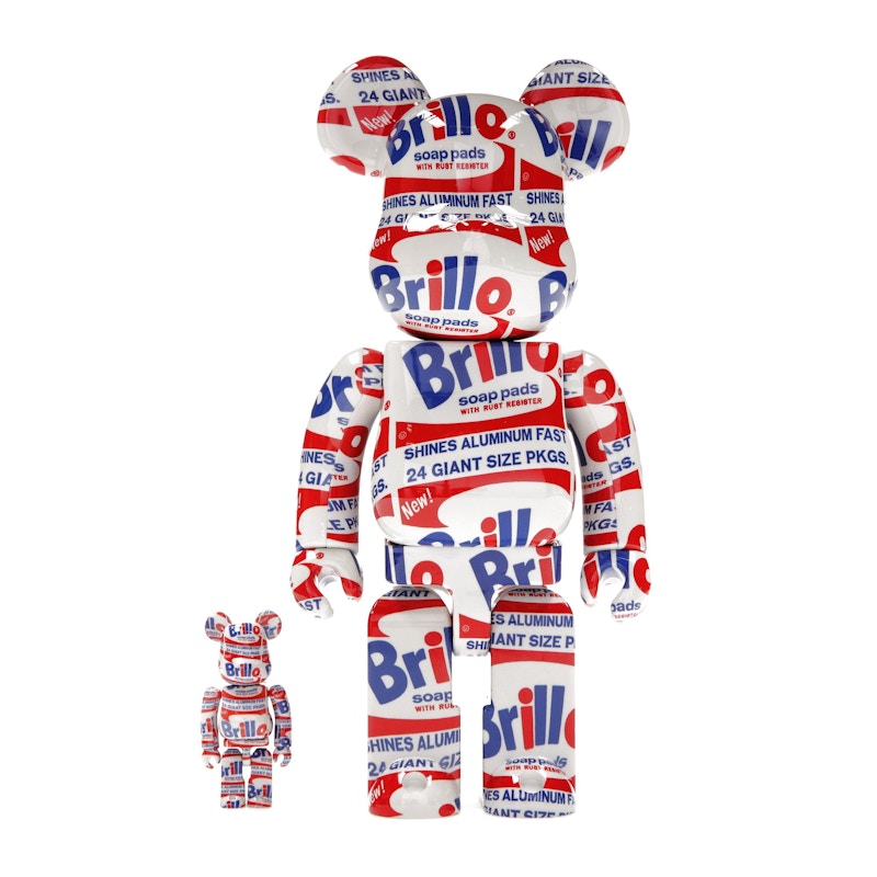 Bearbrick ANDY WARHOL "Brillo" 100% & 400% Set