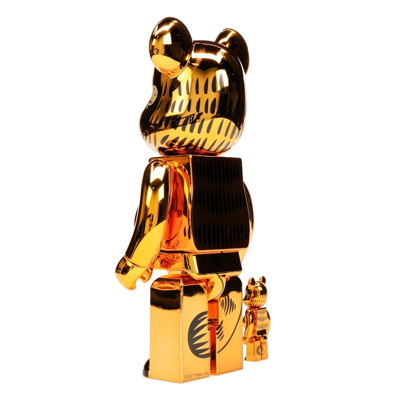 Bearbrick Garfield 100% & 400% Set Gold Chrome Ver. - image 14