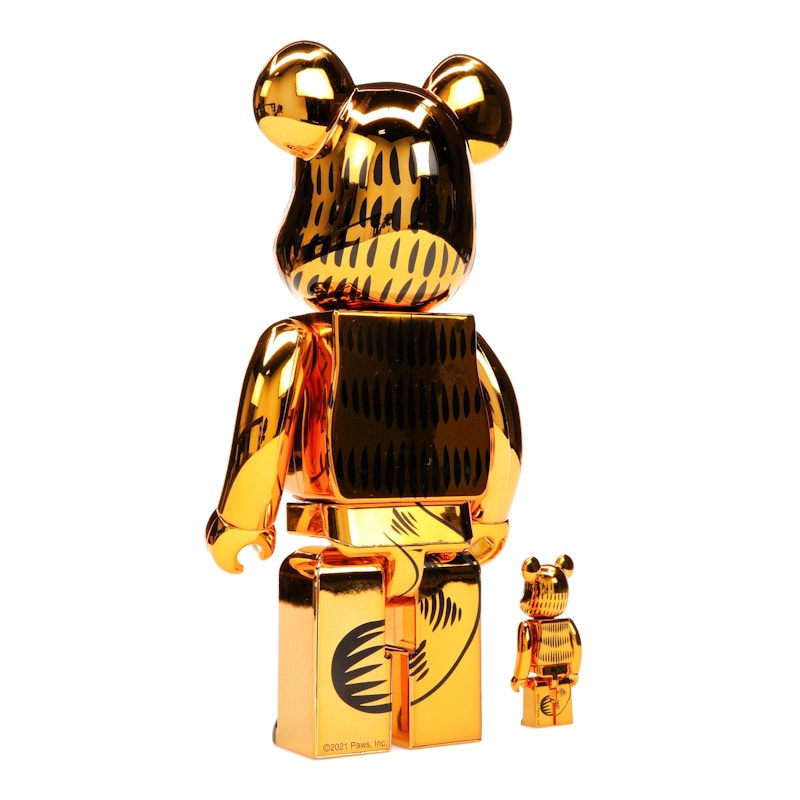 Bearbrick Garfield 100% & 400% Set Gold Chrome Ver. - image 16