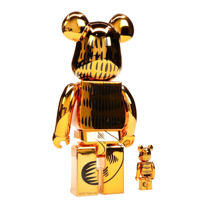 Bearbrick Garfield 100% & 400% Set Gold Chrome Ver. - image 17
