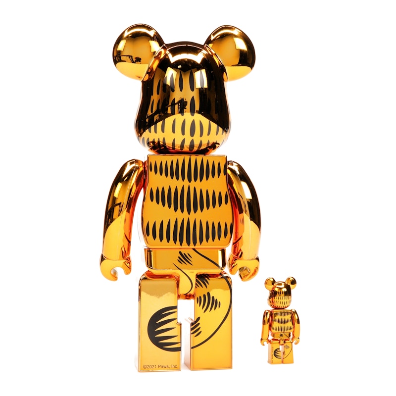 Bearbrick Garfield 100% & 400% Set Gold Chrome Ver. - image 18