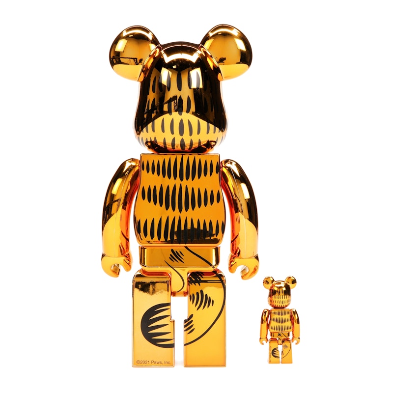 Bearbrick Garfield 100% & 400% Set Gold Chrome Ver. - image 19