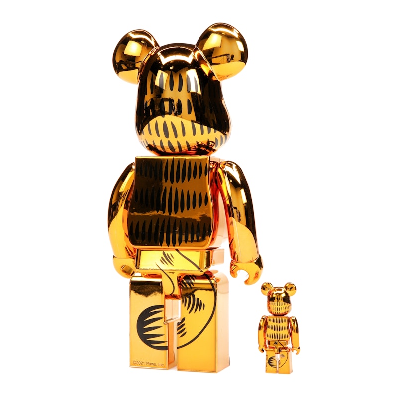 Bearbrick Garfield 100% & 400% Set Gold Chrome Ver. - image 21