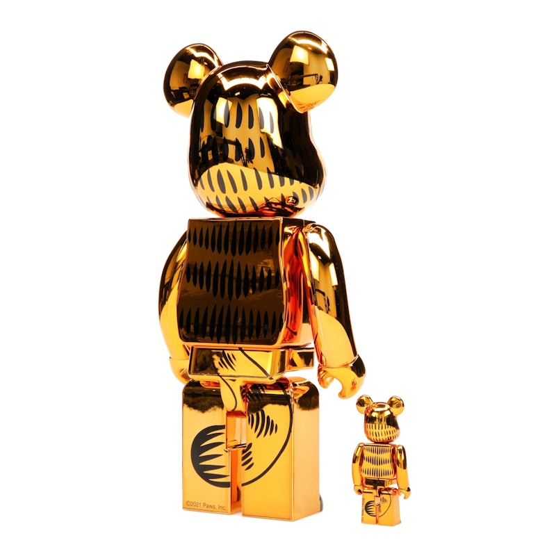 Bearbrick Garfield 100% & 400% Set Gold Chrome Ver. - image 22