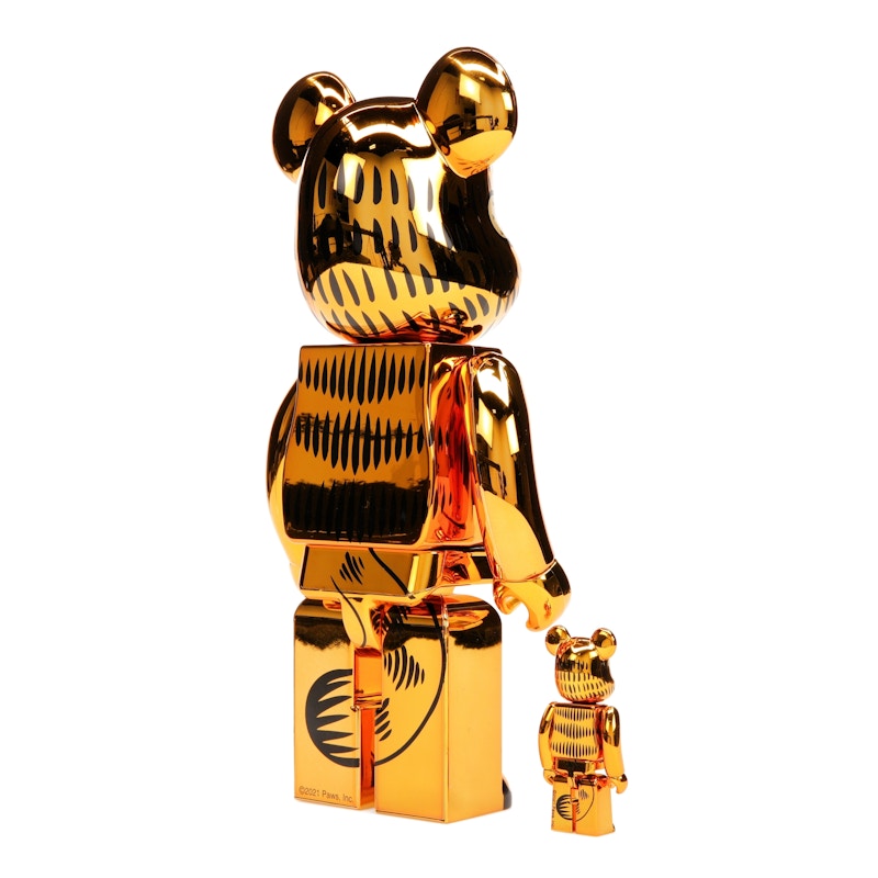 Bearbrick Garfield 100% & 400% Set Gold Chrome Ver. - image 23