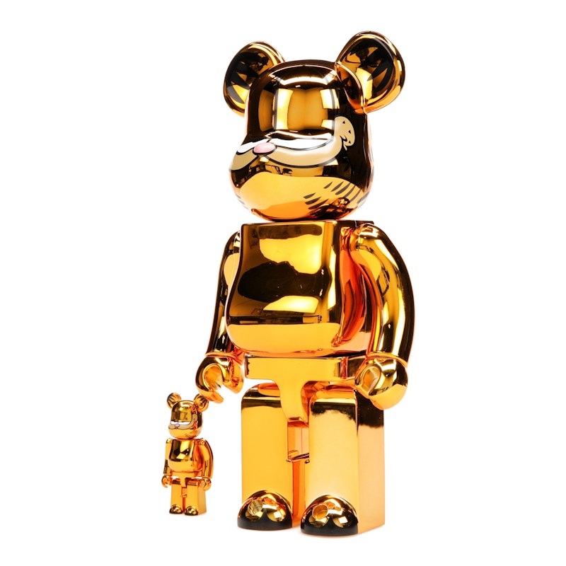 Bearbrick Garfield 100% & 400% Set Gold Chrome Ver. - image 4
