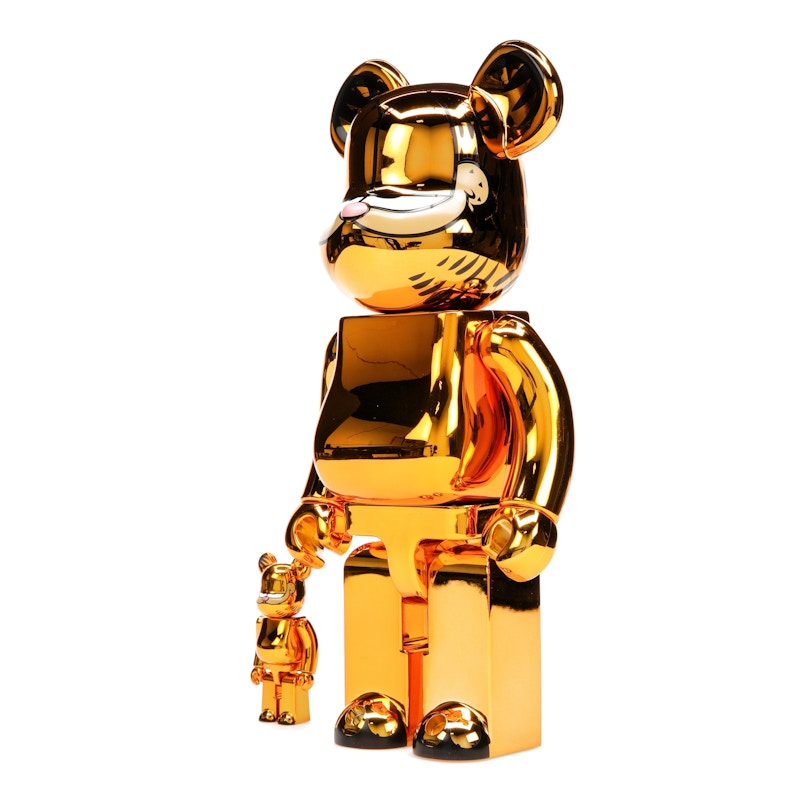 Bearbrick Garfield 100% & 400% Set Gold Chrome Ver. - image 5