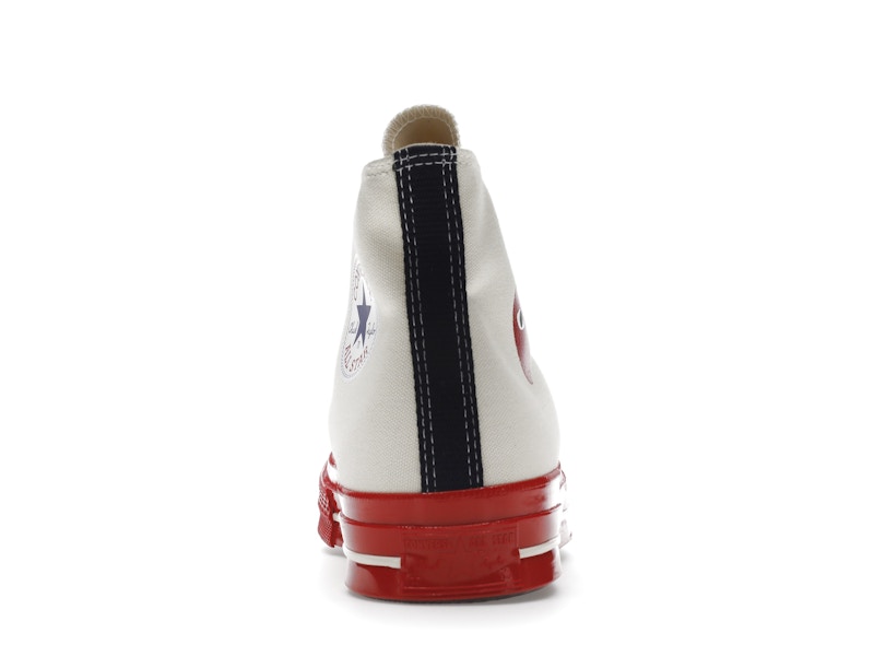 Converse Chuck Taylor All Star 70 Hi Comme des Garcons PLAY Egret Red Midsole - image 28