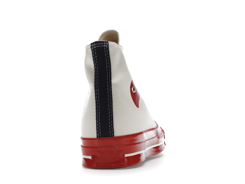 Converse Chuck Taylor All Star 70 Hi Comme des Garcons PLAY Egret Red Midsole - image 29