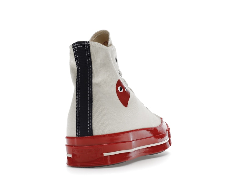 Converse Chuck Taylor All Star 70 Hi Comme des Garcons PLAY Egret Red Midsole - image 30