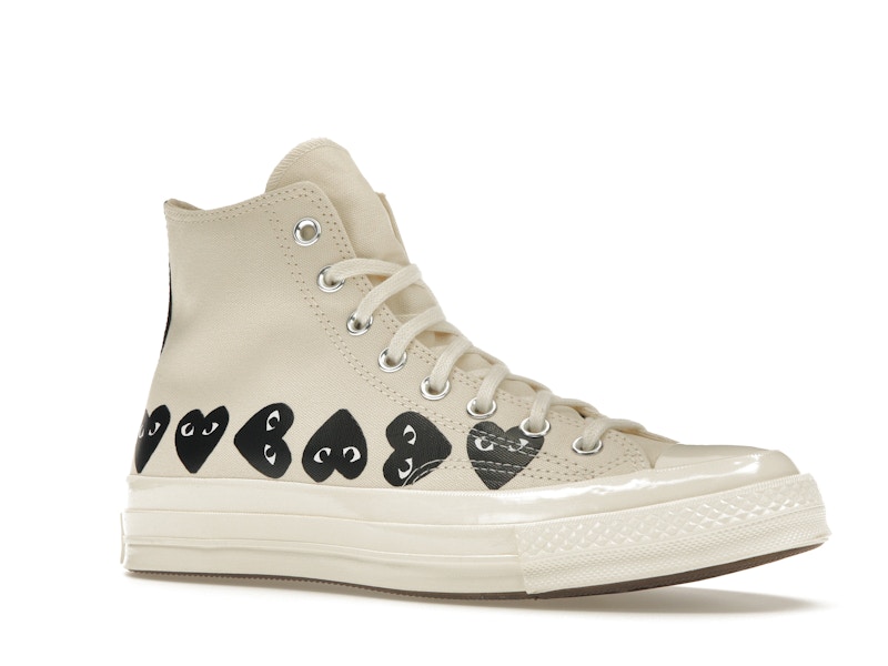 Converse Chuck Taylor All Star 70 Hi Comme des Garcons PLAY Multi-Heart Milk - image 4