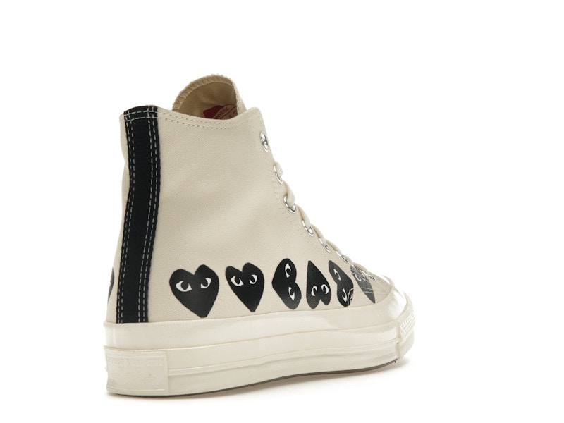 Converse Chuck Taylor All Star 70 Hi Comme des Garcons PLAY Multi-Heart Milk - image 31