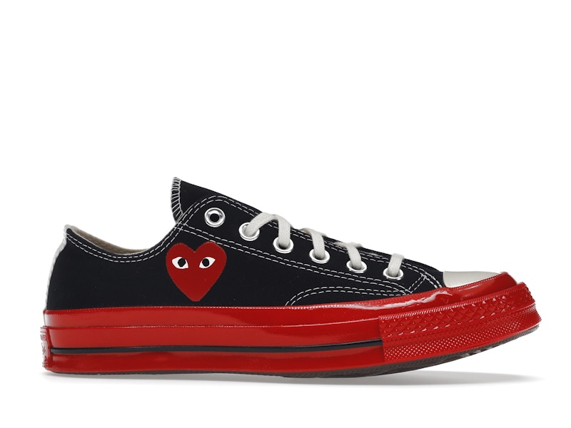 Converse Chuck Taylor All Star 70 Ox Comme des Garcons PLAY Black Red Midsole - image 2